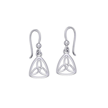 Adorned by the timeless Celtic Triquetra ~ Sterling Silver Jewelry Dangling Earrings TE745 - Jewelry